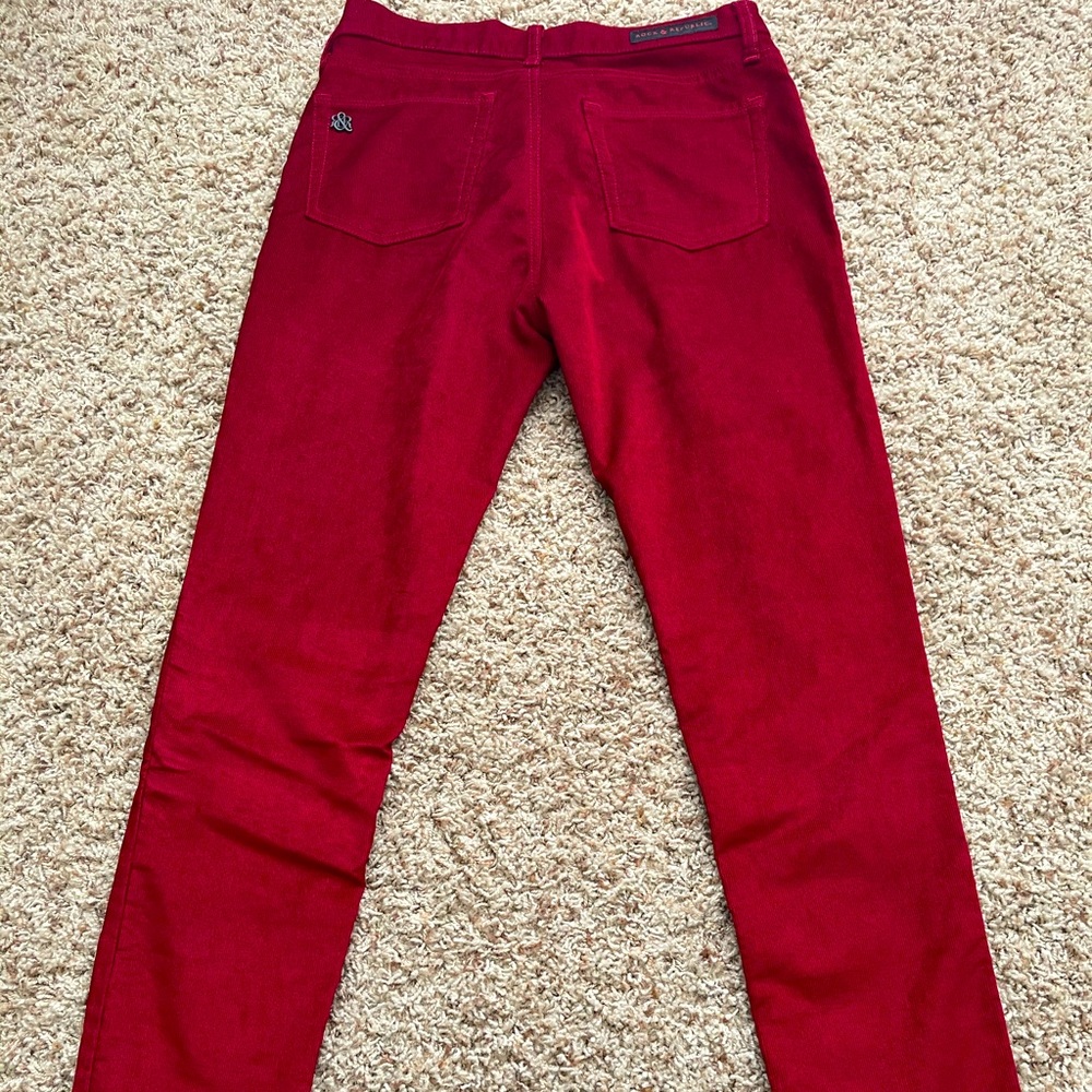Rock & Republic Size 8 Red corduroy pants